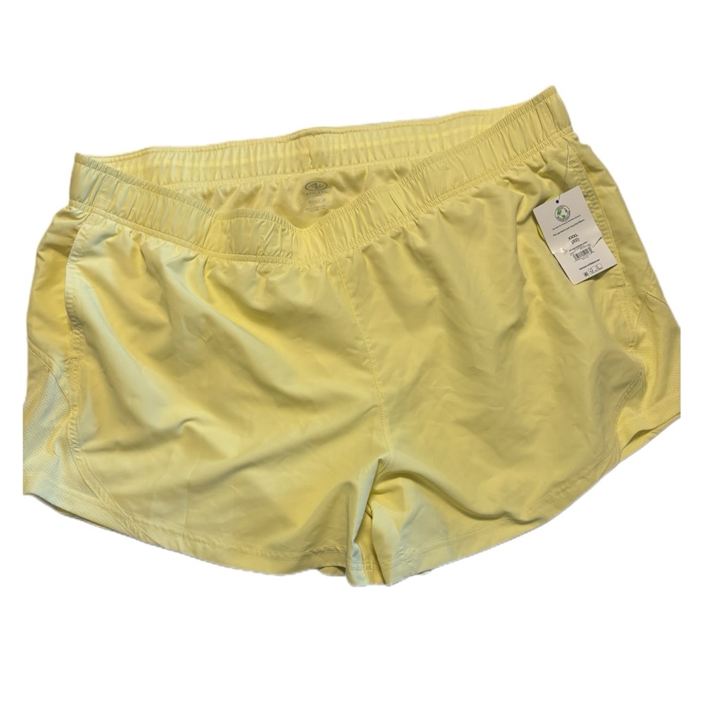 Athletic Works Yellow Athletic Shorts with Elastic Waistband Size XL